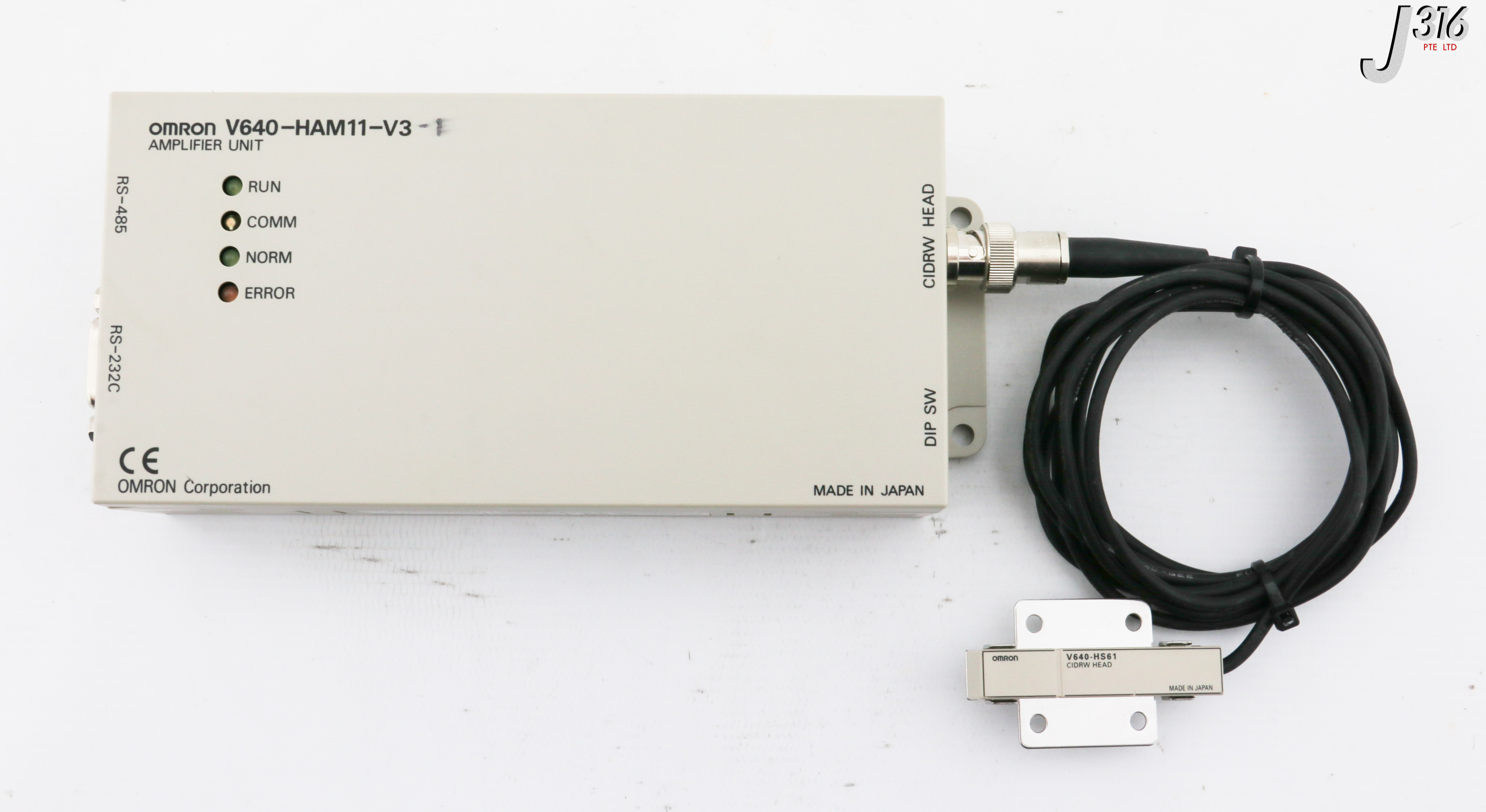 32092 OMRON AMPLIFIER UNIT W/ CIDRW HEAD V640-HS61 V640-HAM11-V3-1